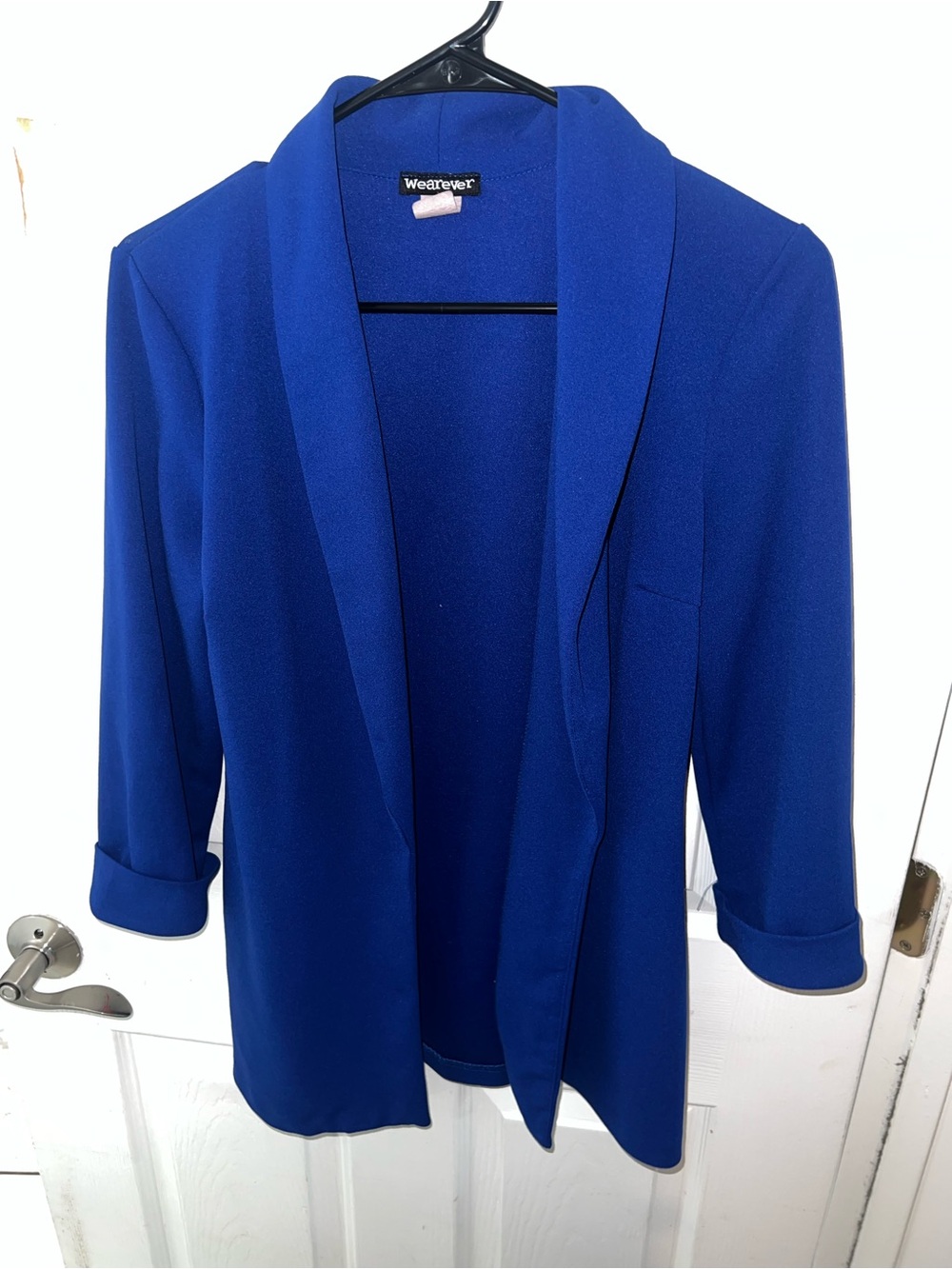 Women's Royal Blue Open Front Blazer